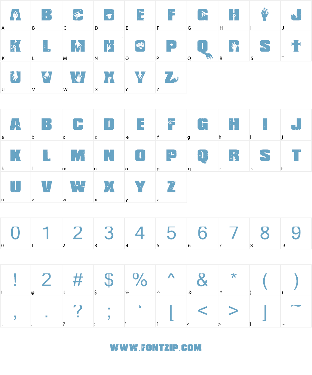 Shaun of the Dead Font Character